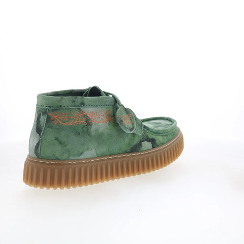 Clarks Torhill Tor 26180457 Mens Green Suede Lace Up Chukkas Boots