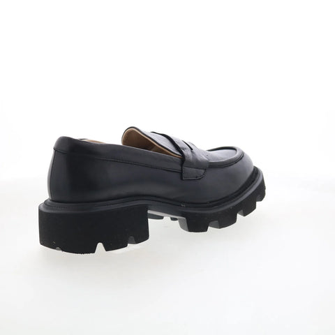 Miz Mooz Torin Womens Black Leather Slip On Loafer Flats Shoes
