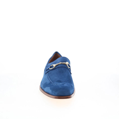 Mezlan Torino 20823 Mens Blue Suede Loafers & Slip Ons Casual Shoes