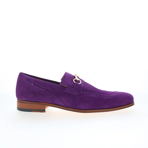 Mezlan Torino 20823 Mens Purple Suede Loafers & Slip Ons Casual Shoes