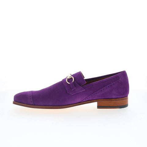 Mezlan Torino 20823 Mens Purple Suede Loafers & Slip Ons Casual Shoes