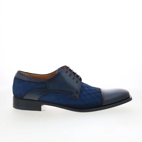 Mezlan Torino 21022 Mens Blue Leather Lace Up Oxfords & Lace Ups Casual Shoes