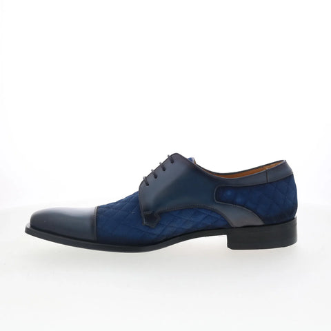 Mezlan Torino 21022 Mens Blue Leather Lace Up Oxfords & Lace Ups Casual Shoes