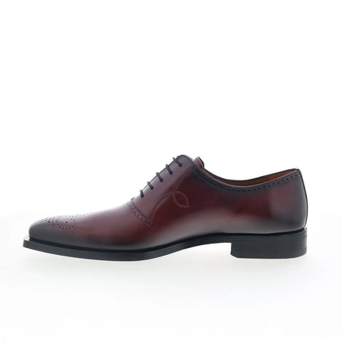 Mezlan Torino 21097 Mens Red Leather Lace Up Oxfords & Lace Ups Casual Shoes