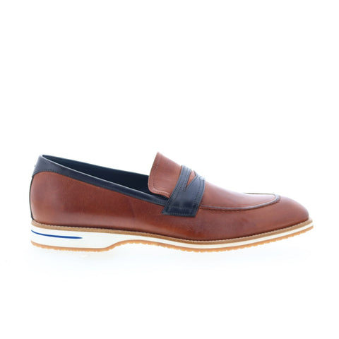 Zelli Italia Torino Slip On Loafer Mens Brown Loafers & Slip Ons Penny Shoes