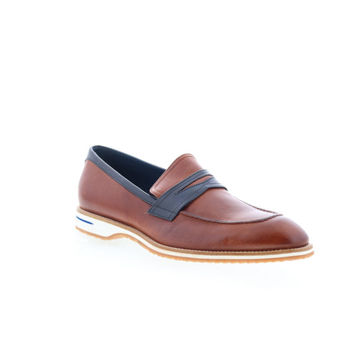 Zelli Italia Torino Slip On Loafer Mens Brown Loafers & Slip Ons Penny Shoes