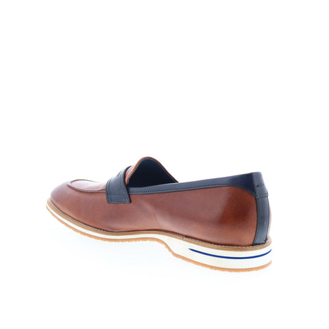 Zelli Italia Torino Slip On Loafer Mens Brown Loafers & Slip Ons Penny Shoes