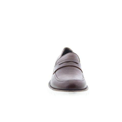 Studio Belvedere Torre Mens Brown Leather Loafers & Slip Ons Penny Shoes