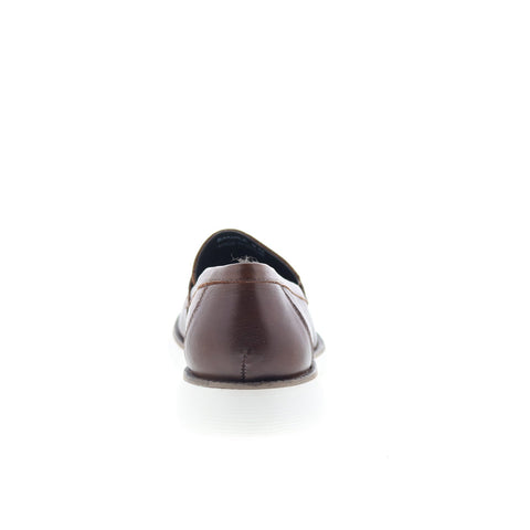 Studio Belvedere Torre Mens Brown Leather Loafers & Slip Ons Penny Shoes