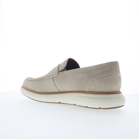 Rockport Total Motion Cadwyn Mens Beige Suede Loafers & Slip Ons Penny Shoes