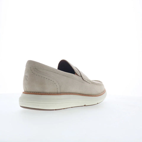 Rockport Total Motion Cadwyn Mens Beige Suede Loafers & Slip Ons Penny Shoes