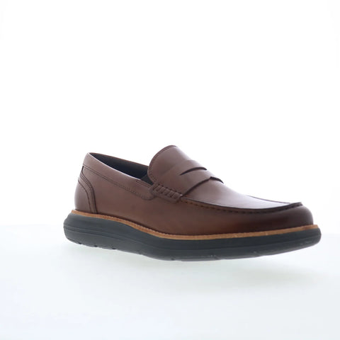 Rockport Total Motion Cadwyn Mens Brown Loafers & Slip Ons Penny Shoes
