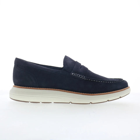 Rockport Total Motion Cadwyn Mens Blue Wide Loafers & Slip Ons Penny Shoes