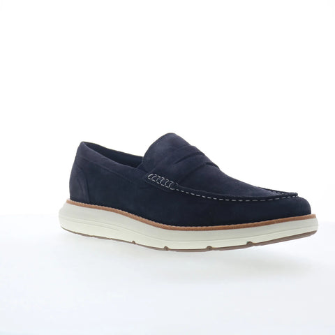 Rockport Total Motion Cadwyn Mens Blue Wide Loafers & Slip Ons Penny Shoes
