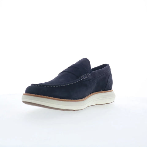 Rockport Total Motion Cadwyn Mens Blue Wide Loafers & Slip Ons Penny Shoes