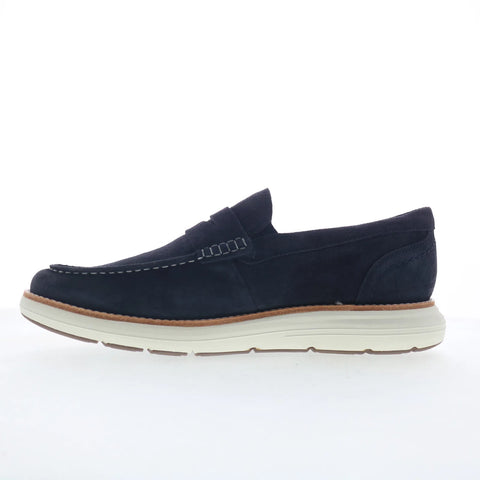 Rockport Total Motion Cadwyn Mens Blue Wide Loafers & Slip Ons Penny Shoes