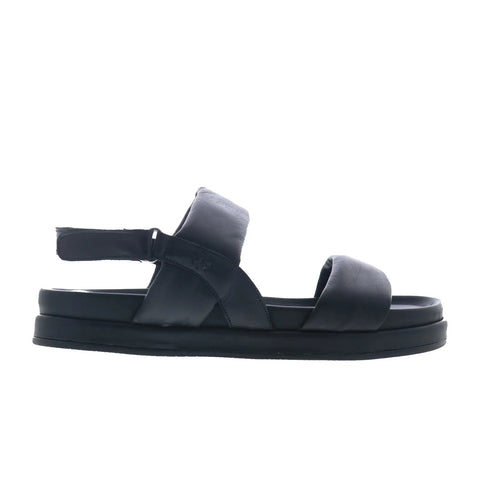 Miz Mooz Toto Womens Black Leather Strap Strap Sandals Shoes