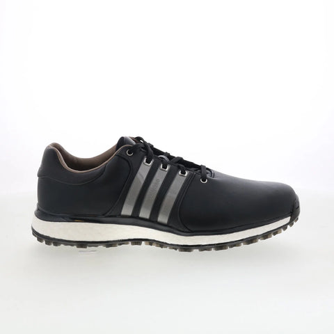 Adidas Tour360 XT-SL BB7916 Mens Black Leather Lace Up Athletic Golf Shoes
