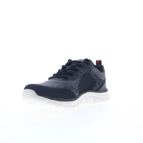 Skechers Track - Glendor 232699-BKRD Mens Black Lifestyle Sneakers Shoes