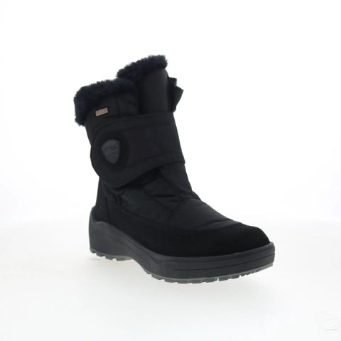 Pajar Track 78215 Mens Black Canvas Slip On Casual Dress Boots