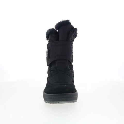 Pajar Track 78215 Mens Black Canvas Slip On Casual Dress Boots