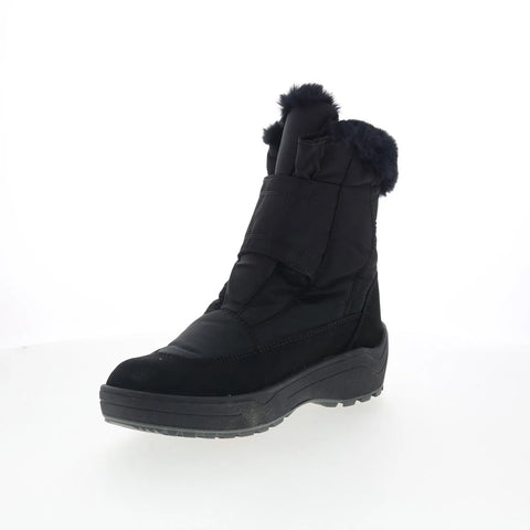 Pajar Track 78215 Mens Black Canvas Slip On Casual Dress Boots