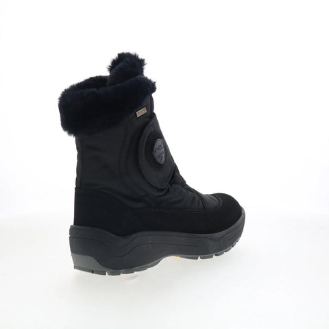 Pajar Track 78215 Mens Black Canvas Slip On Casual Dress Boots