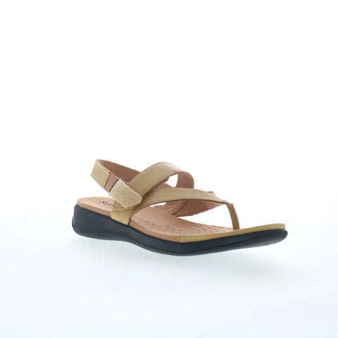 Softwalk Tracy S2517-733 Womens Yellow Leather Slingback Sandals Shoes
