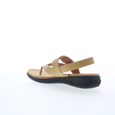 Softwalk Tracy S2517-733 Womens Yellow Leather Slingback Sandals Shoes