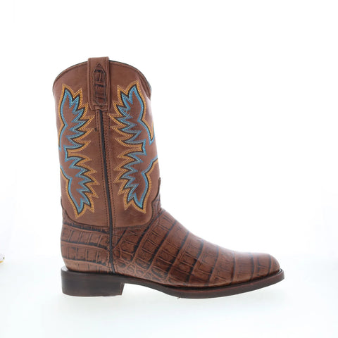 Dingo Trail Boss DI-108 Mens Brown Leather Pull On Cowboy Western Boots
