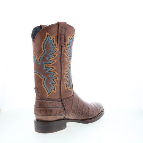 Dingo Trail Boss DI-108 Mens Brown Leather Pull On Cowboy Western Boots