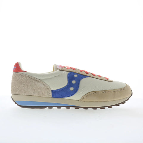Saucony Trainer 80 S60987-1 Womens Beige Suede Lifestyle Sneakers Shoes