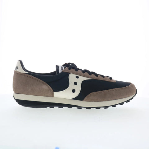 Saucony Trainer 80 S70884-12 Mens Black Suede Lifestyle Sneakers Shoes