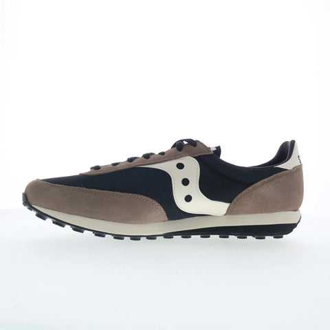 Saucony Trainer 80 S70884-12 Mens Black Suede Lifestyle Sneakers Shoes