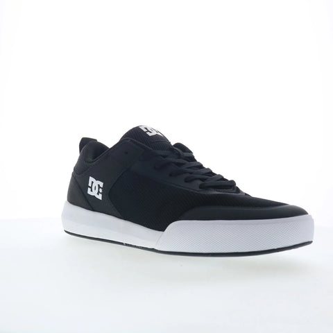 DC Transit ADYS700232-BKW Mens Black Leather Skate Inspired Sneakers Shoes
