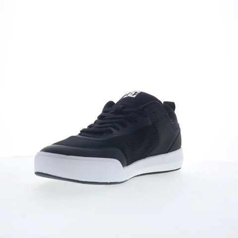 DC Transit ADYS700232-BKW Mens Black Leather Skate Inspired Sneakers Shoes