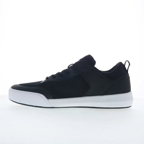 DC Transit ADYS700232-BKW Mens Black Leather Skate Inspired Sneakers Shoes