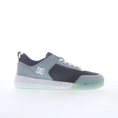 DC Transit ADYS700232-GBF Mens Gray Leather Skate Inspired Sneakers Shoes