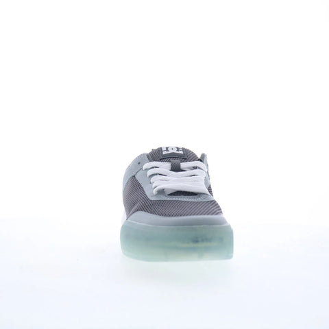 DC Transit ADYS700232-GBF Mens Gray Leather Skate Inspired Sneakers Shoes