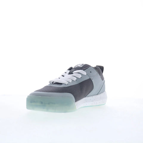 DC Transit ADYS700232-GBF Mens Gray Leather Skate Inspired Sneakers Shoes
