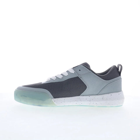 DC Transit ADYS700232-GBF Mens Gray Leather Skate Inspired Sneakers Shoes