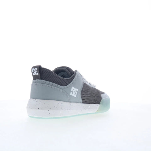 DC Transit ADYS700232-GBF Mens Gray Leather Skate Inspired Sneakers Shoes