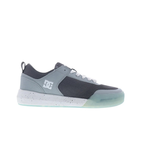 DC Transit ADYS700232-GBF Mens Gray Leather Skate Inspired Sneakers Shoes