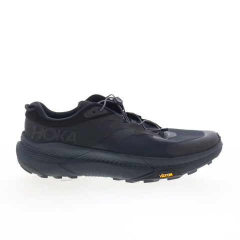 Hoka Transport 1123153-BBLC Mens Black Mesh Slip On Athletic Hiking Shoes