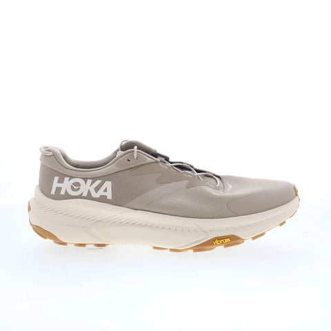 Hoka Transport 1123153-DEGG Mens Beige Mesh Slip On Athletic Hiking Shoes