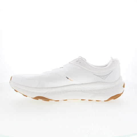 Hoka Transport 1123153-WWH Mens White Mesh Slip On Athletic Hiking Shoes