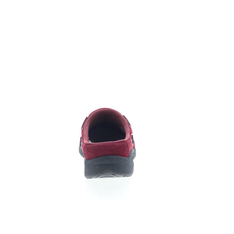 Easy Spirit Travelport 107 Martha Stewart Womens Red Wide Clog Flats Shoes