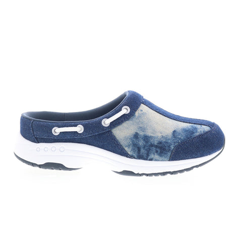 Easy Spirit Travelport 99 SETRAVELPORT99 Womens Blue Wide Clog Flats Shoes