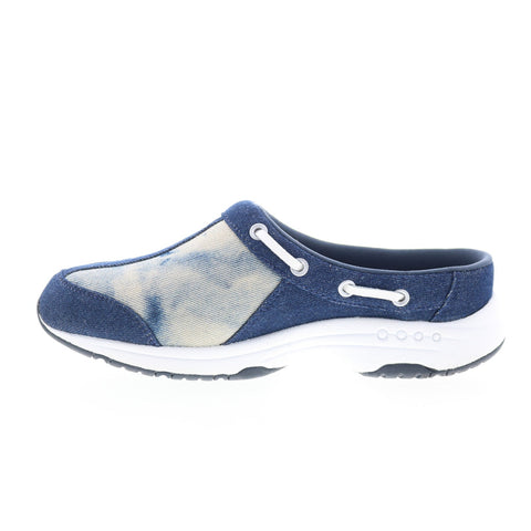 Easy Spirit Travelport 99 SETRAVELPORT99 Womens Blue Wide Clog Flats Shoes
