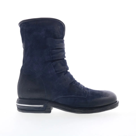 A.S. 98 Traver 516203-301-6905 Womens Blue Suede Zipper Casual Dress Boots